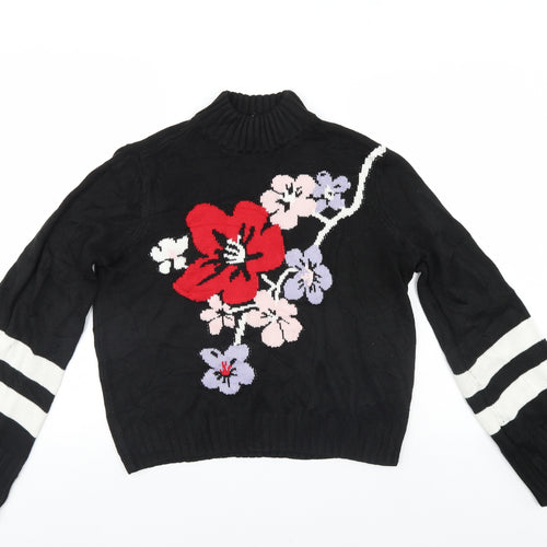 Divided Womens Black   Pullover Jumper Size M