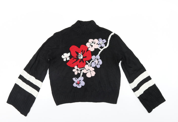 Divided Womens Black Pullover Jumper Size M