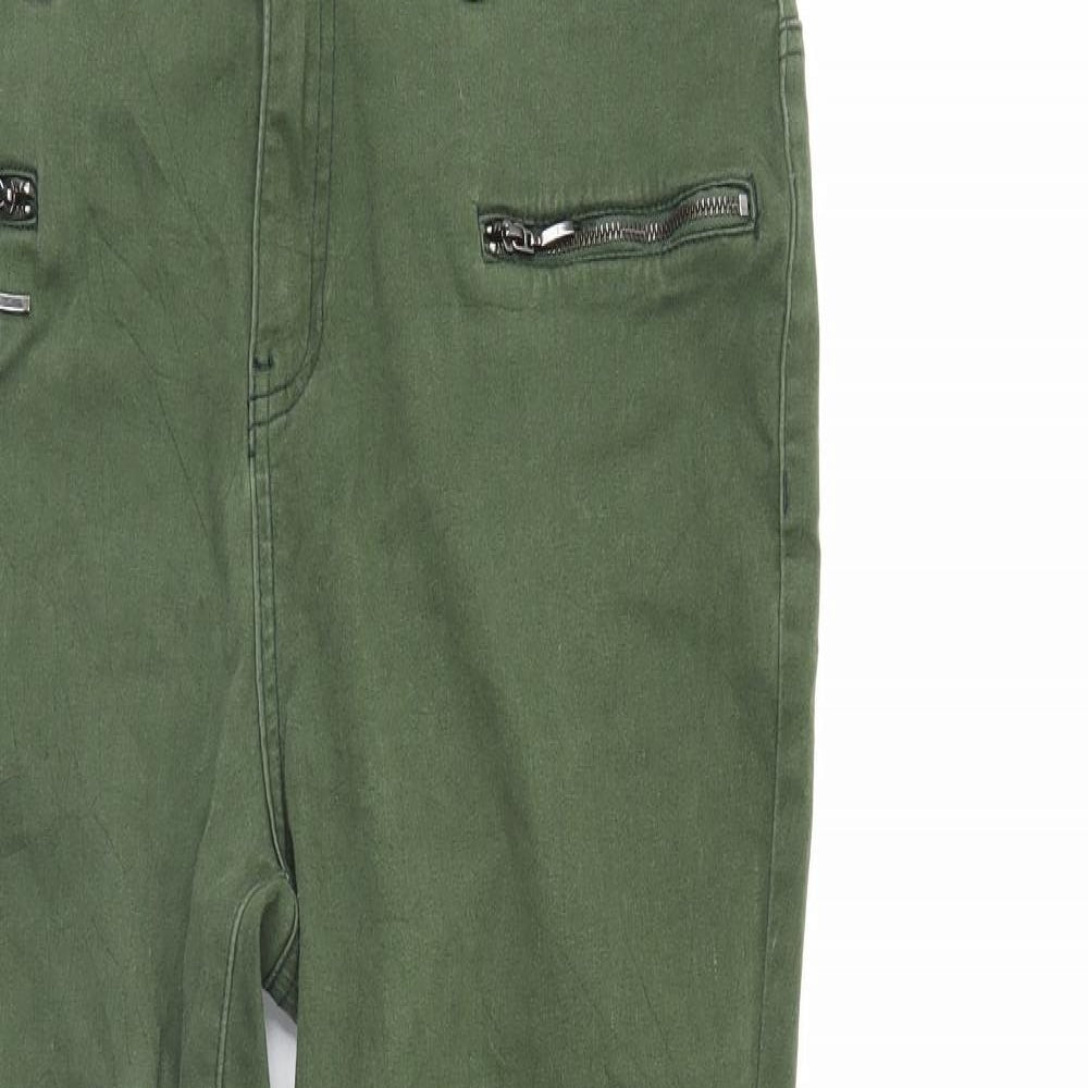 TU Womens Green  Denim Tapered Jeans Size 16 L28 in