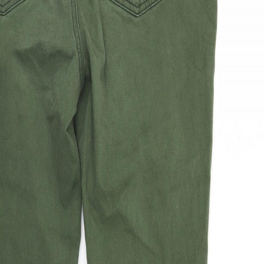 TU Womens Green  Denim Tapered Jeans Size 16 L28 in