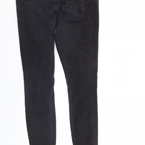 Denim & Co. Womens Black  Denim Straight Jeans Size 14 L28 in