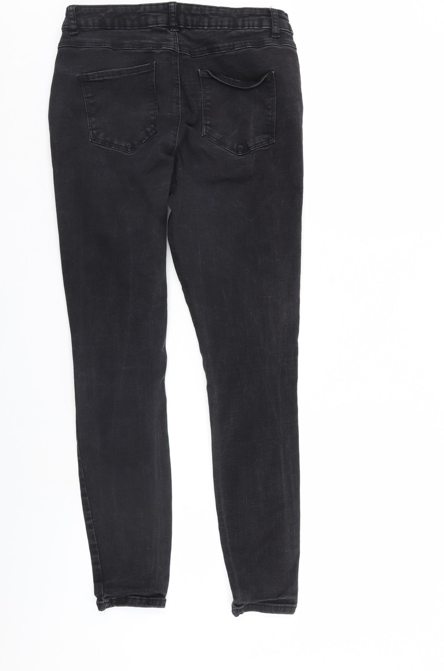 Denim & Co. Womens Black  Denim Straight Jeans Size 14 L28 in