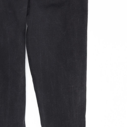 Denim & Co. Womens Black  Denim Straight Jeans Size 14 L28 in