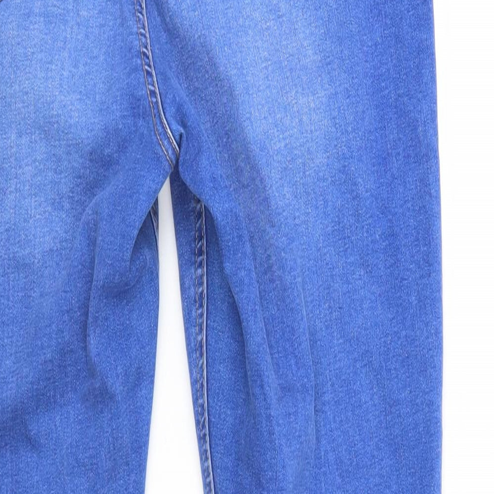 Denim & Co. Womens Blue  Denim Straight Jeans Size 14 L27 in