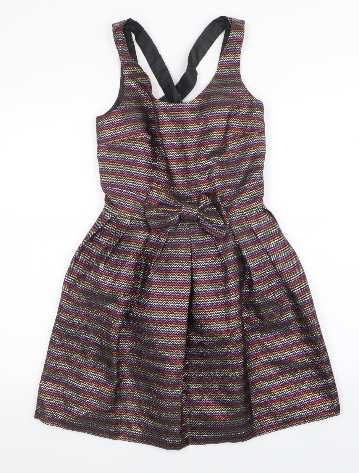 Topshop Womens Multicoloured Striped  A-Line  Size 8