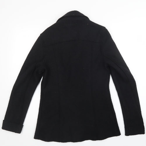 L.O.G.G Womens Black   Overcoat Coat Size 6