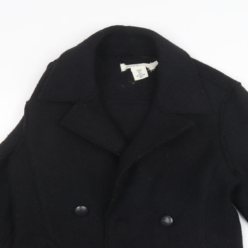 L.O.G.G Womens Black   Overcoat Coat Size 6