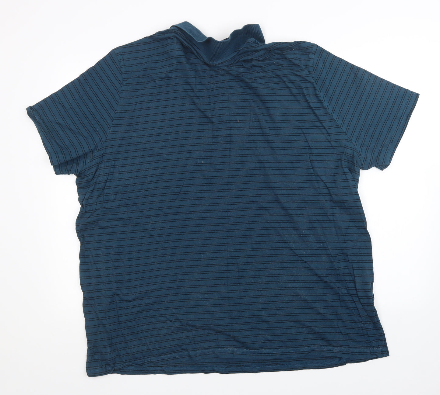 George Mens Green Striped   Polo Size 3XL