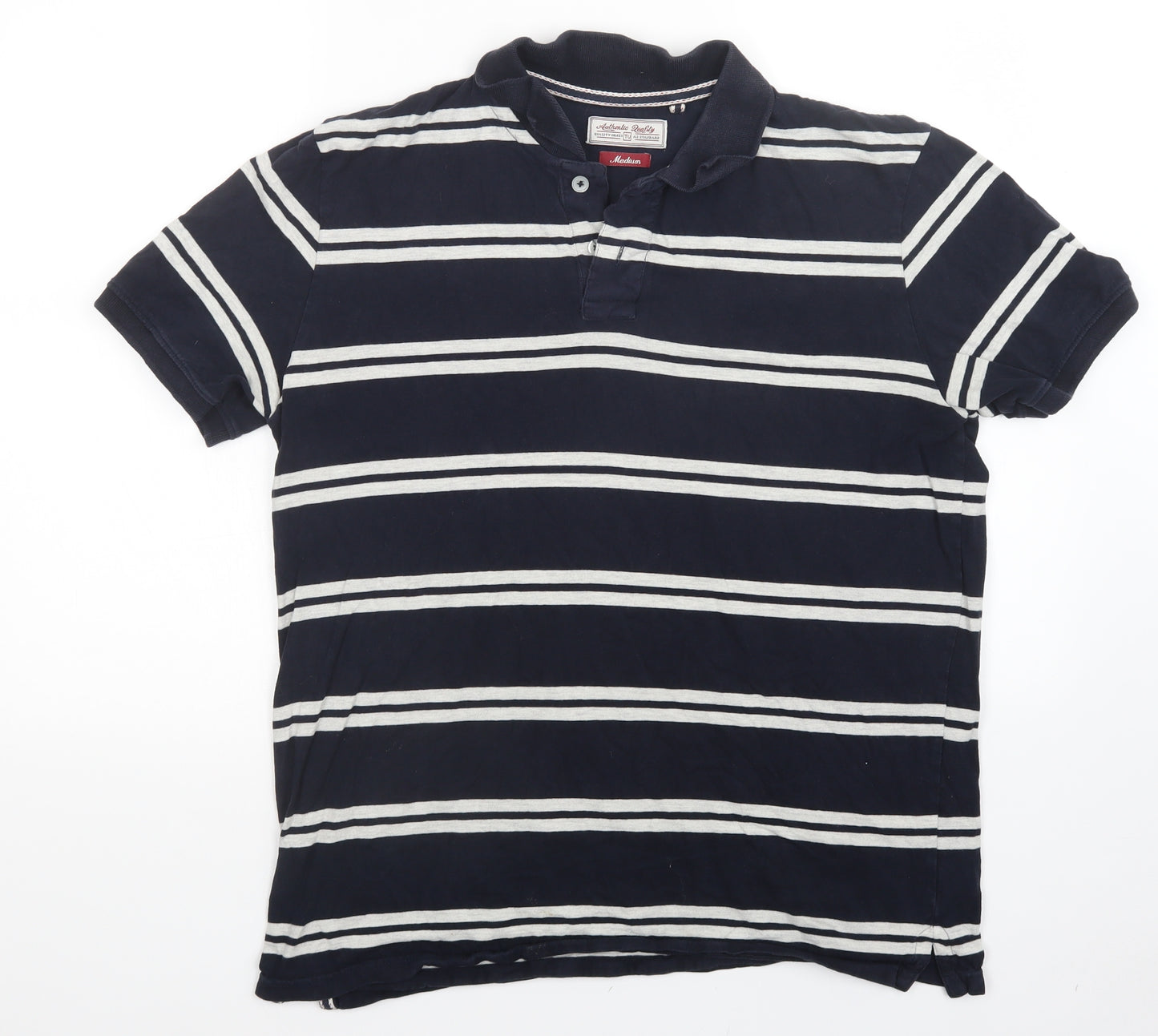 TU Mens Multicoloured Striped   Polo Size M