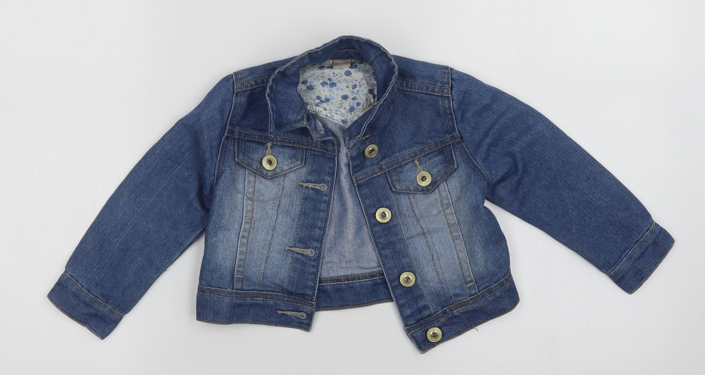 TU Girls Blue  Denim Jacket  Size 12-18 Months