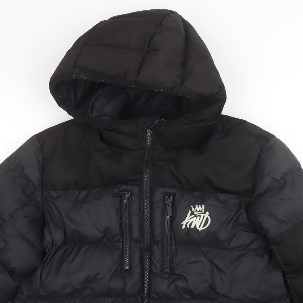 kings will dream Boys Black   Puffer Jacket Coat Size 14-15 Years