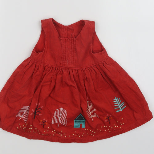 M&S Girls Red   A-Line  Size 3-6 Months