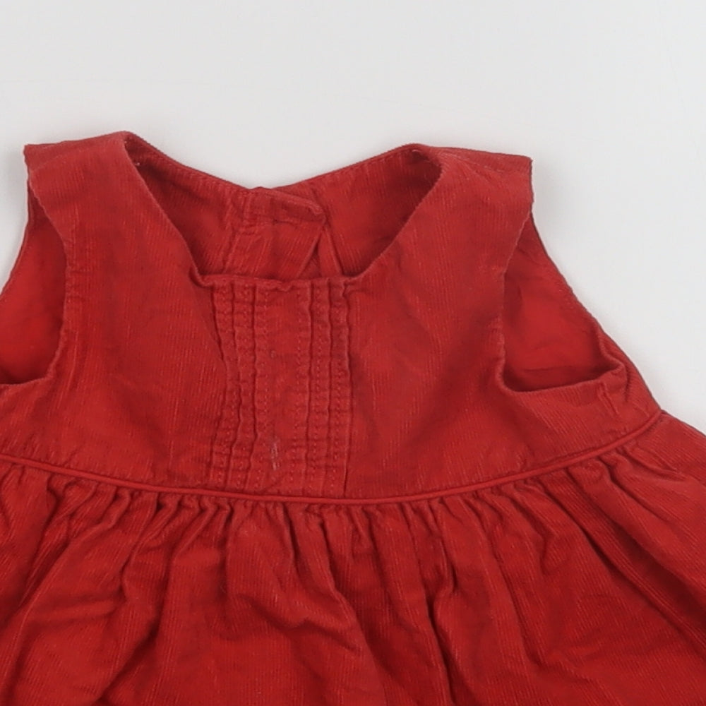 M&S Girls Red   A-Line  Size 3-6 Months