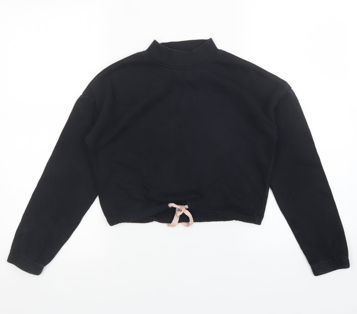 H&M Girls Black Pullover Jumper Size 10-11 Years
