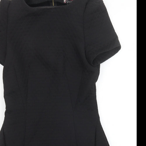 ribbon Womens Black   Tunic Jumper Size 8