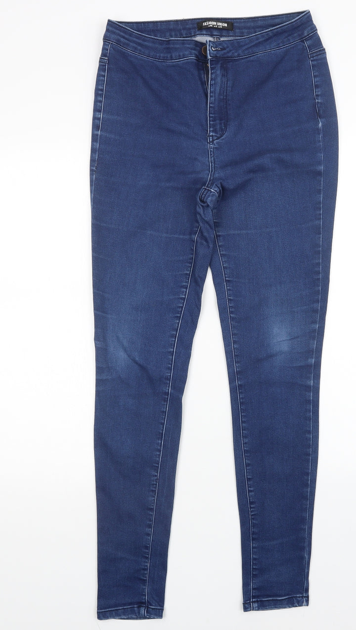 Fashion Union Womens Blue Skinny Jeans Size 12 L29 in