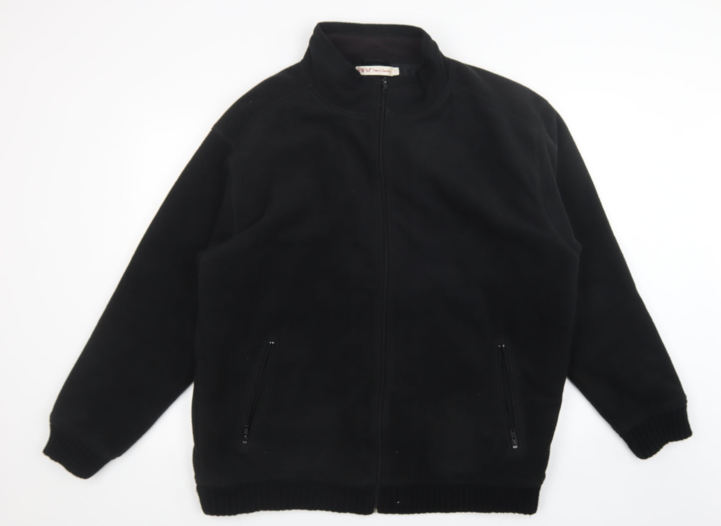 EWM Mens Black  Fleece Full Zip Sweatshirt Size L