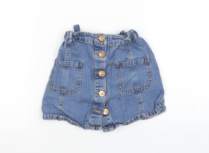 River Island Girls Blue Denim Mini Skirt Size 5 Years