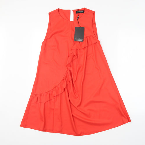 Misstruth Womens Red Batik  A-Line  Size 8