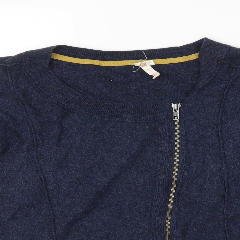 White Stuff Womens Blue   Full Zip Jumper Size 10