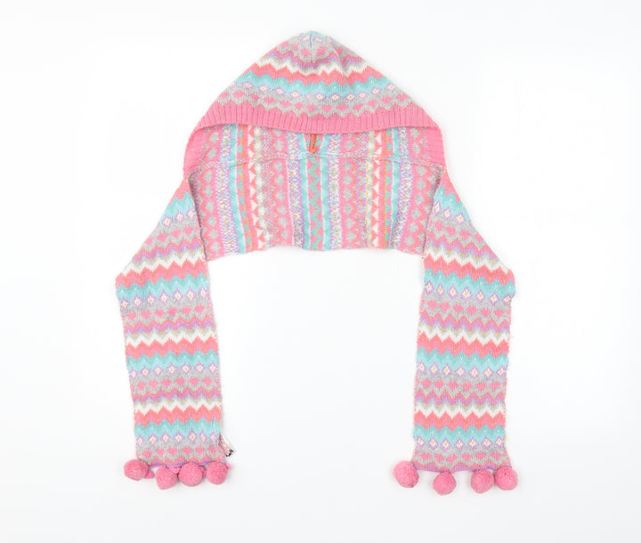 Preworn Girls Pink Argyle/Diamond Scarf Scarves & Wraps Size Regular