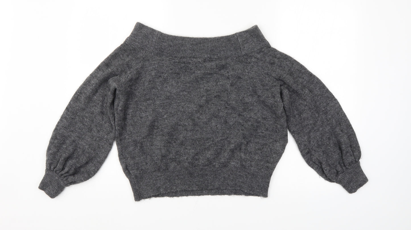 H&M Womens Grey   Pullover Jumper Size M