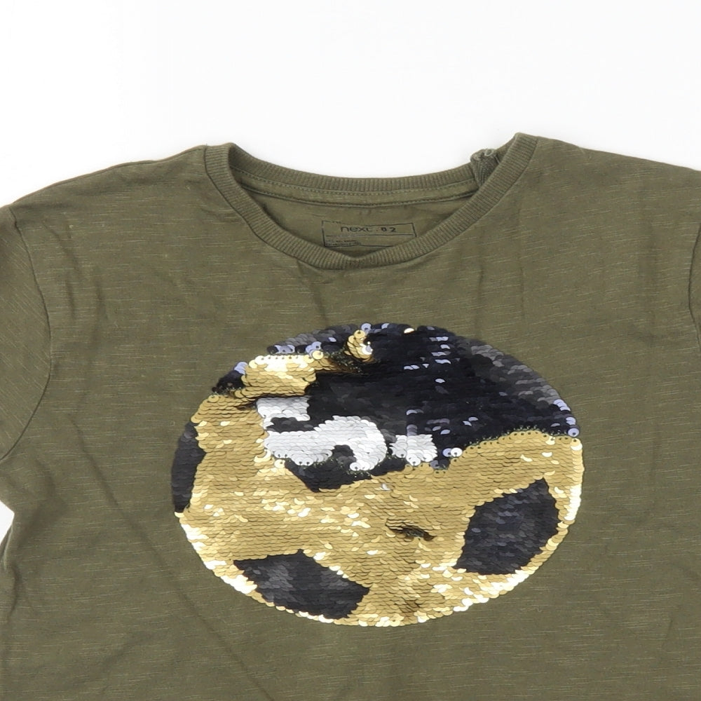NEXT Girls Green   Basic T-Shirt Size 6 Years