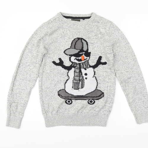 NEXT Girls Grey   Pullover Jumper Size 11 Years
