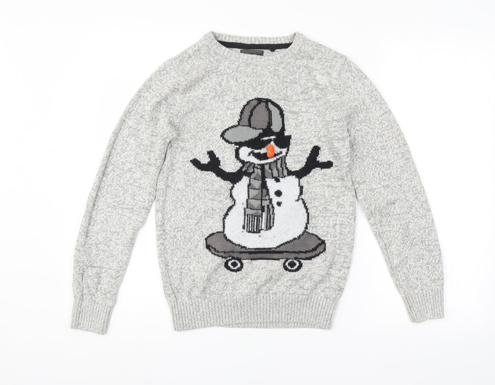 NEXT Girls Grey Pullover Jumper Size 11 Years