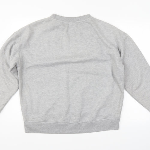 Fabric Womens Grey   Pullover Sweatshirt Size 14