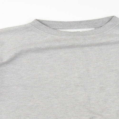 Fabric Womens Grey   Pullover Sweatshirt Size 14