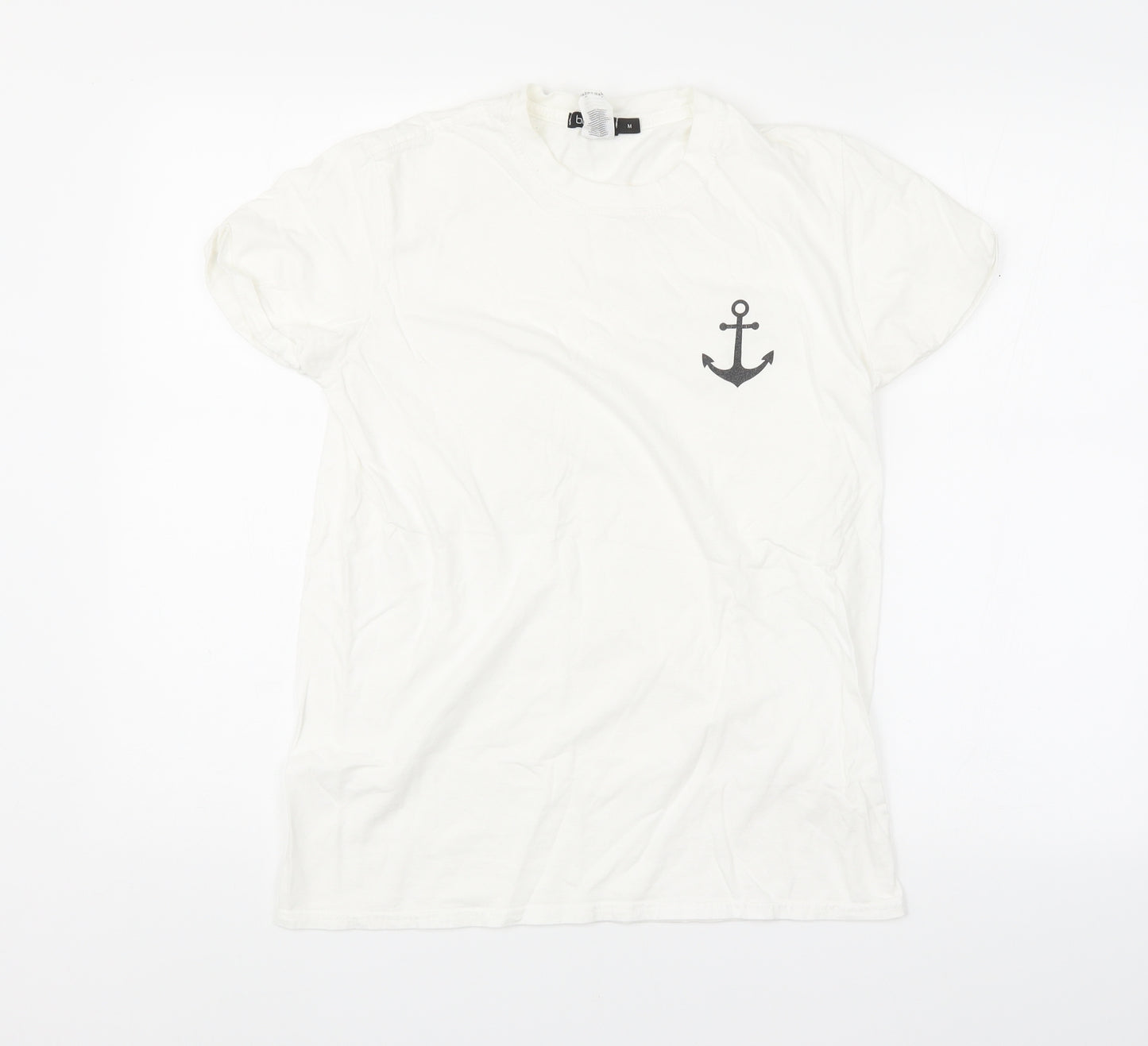 Boohoo Mens White    T-Shirt Size M