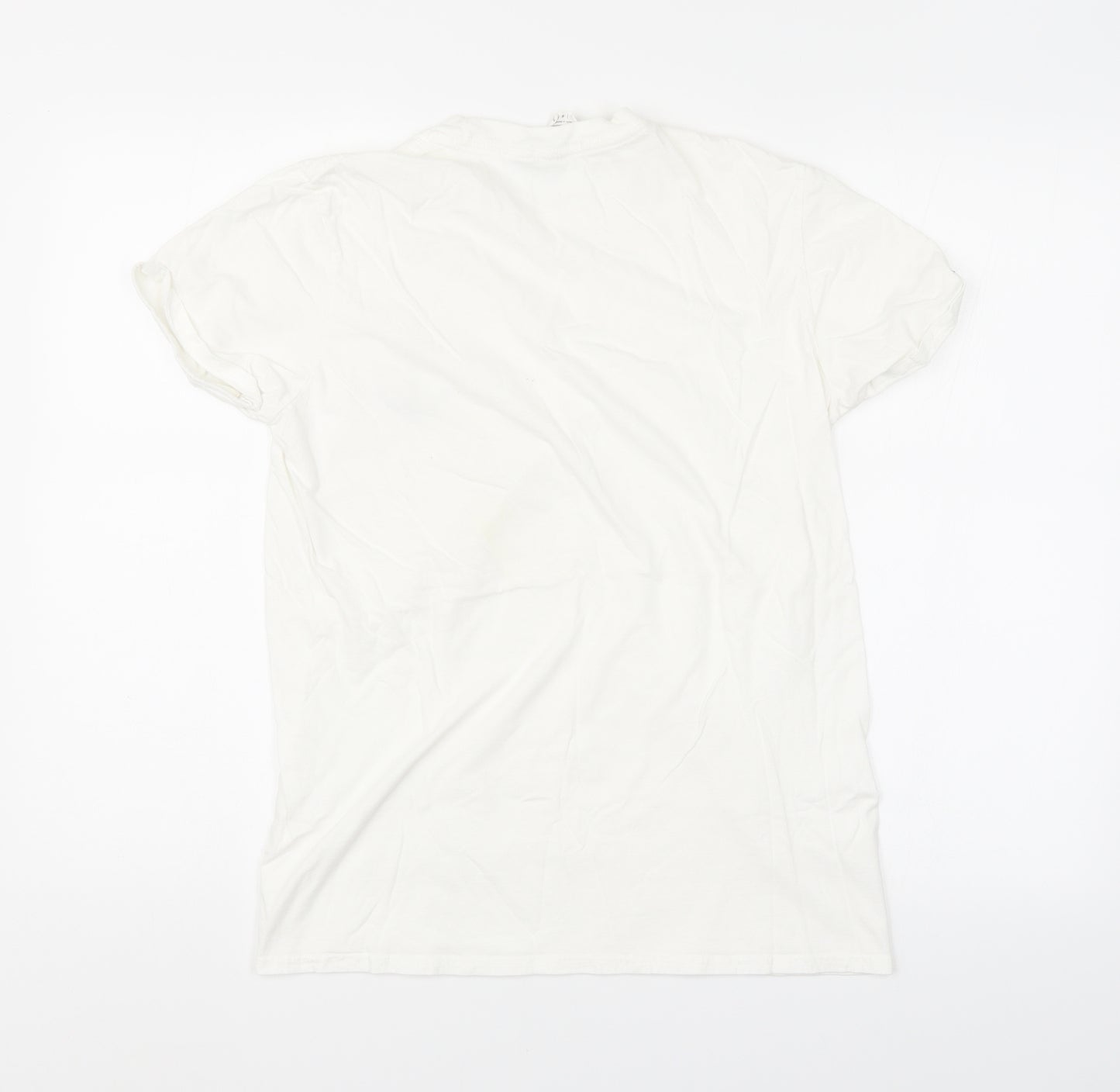 Boohoo Mens White    T-Shirt Size M