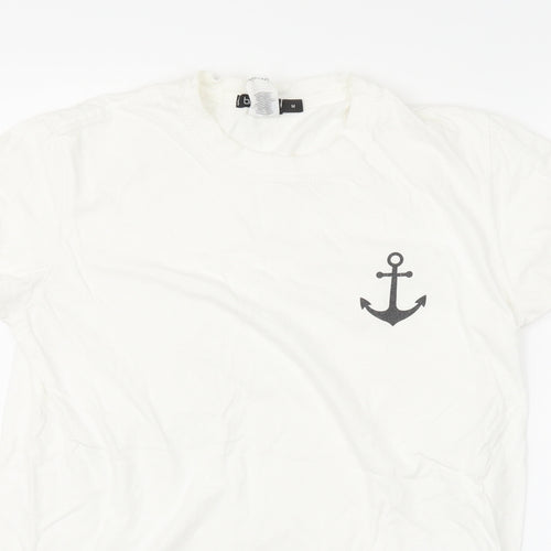 Boohoo Mens White    T-Shirt Size M