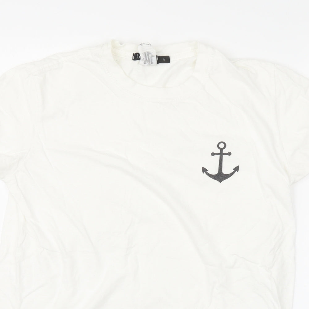 Boohoo Mens White    T-Shirt Size M