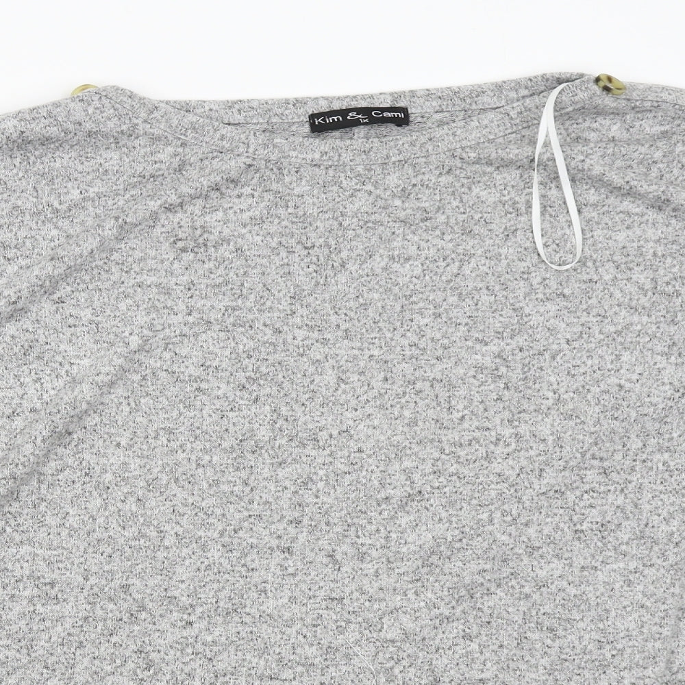 Kim & Cami Womens Grey   Pullover Jumper Size XL