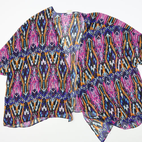 bahimi Womens Purple Fair Isle  Shrug Jumper Size S