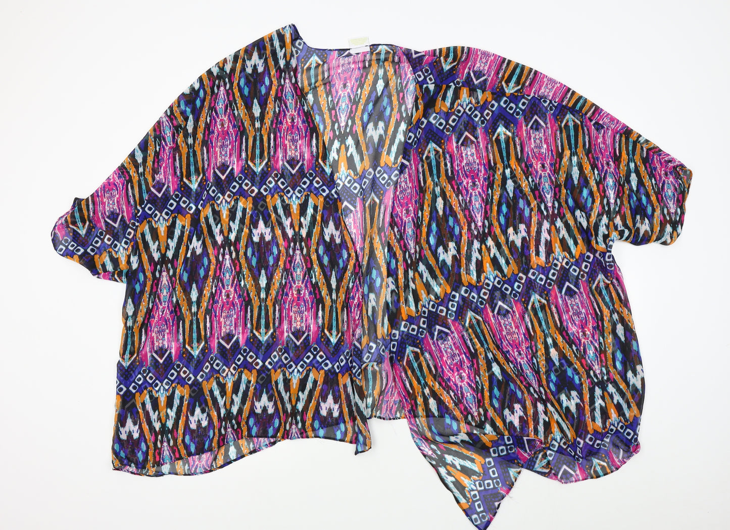 bahimi Womens Purple Fair Isle  Shrug Jumper Size S