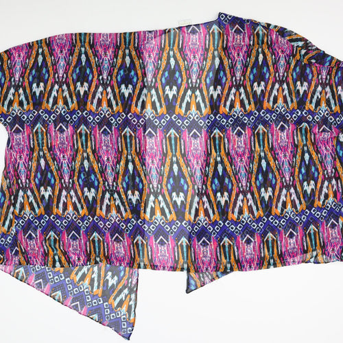 bahimi Womens Purple Fair Isle  Shrug Jumper Size S