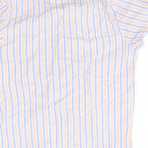 Matalan Womens Beige Striped  Basic Button-Up Size 8