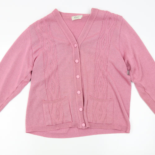 cARE Womens Pink   Cardigan Jumper Size M