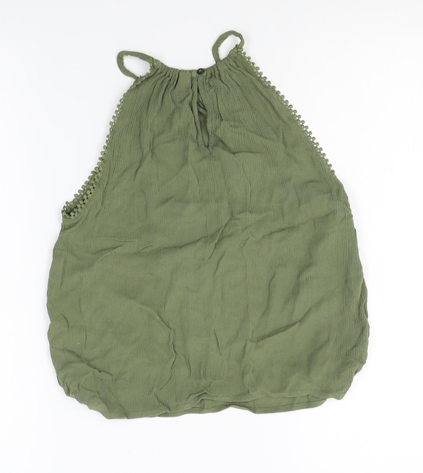 H&M Womens Green   Basic Tank Size 6