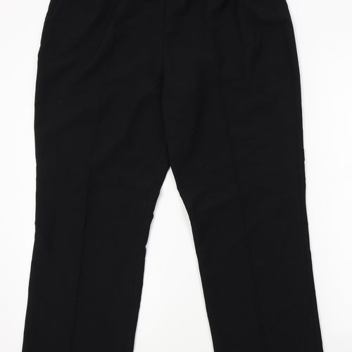 Classic Womens Black   Trousers  Size 14 L27 in - comfort plus