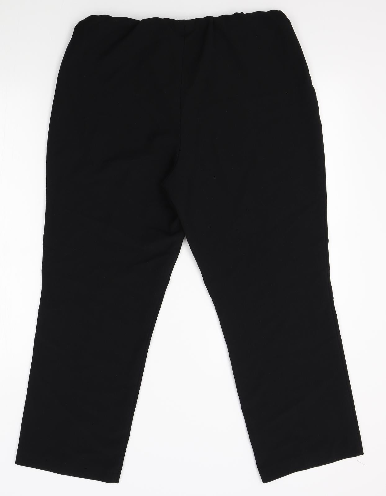 Classic Womens Black   Trousers  Size 14 L27 in - comfort plus