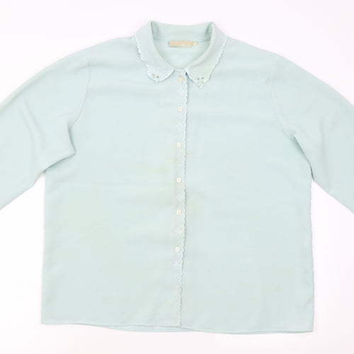 EWM Womens Green   Basic Button-Up Size 18