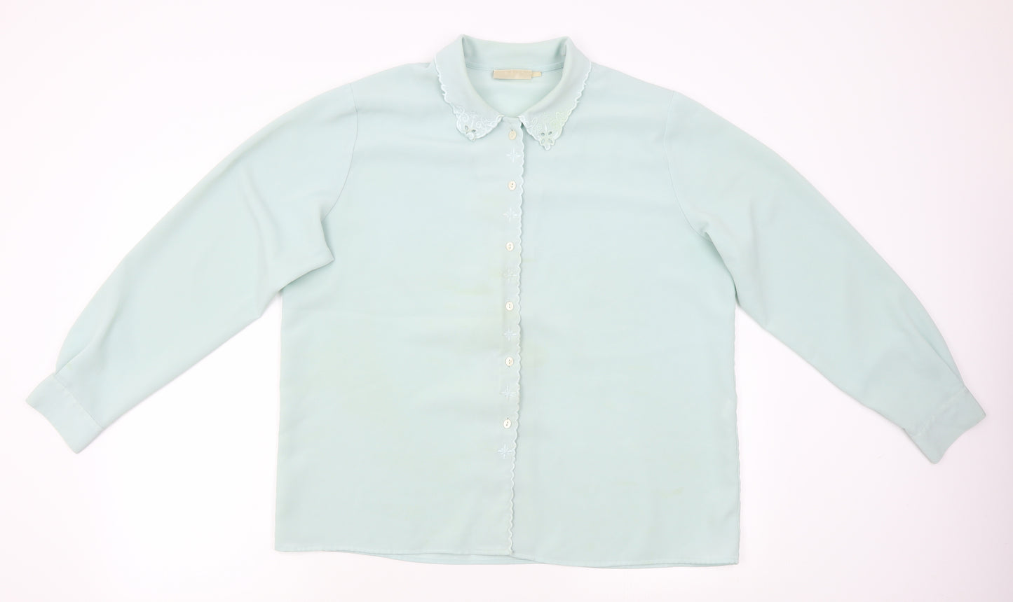 EWM Womens Green   Basic Button-Up Size 18
