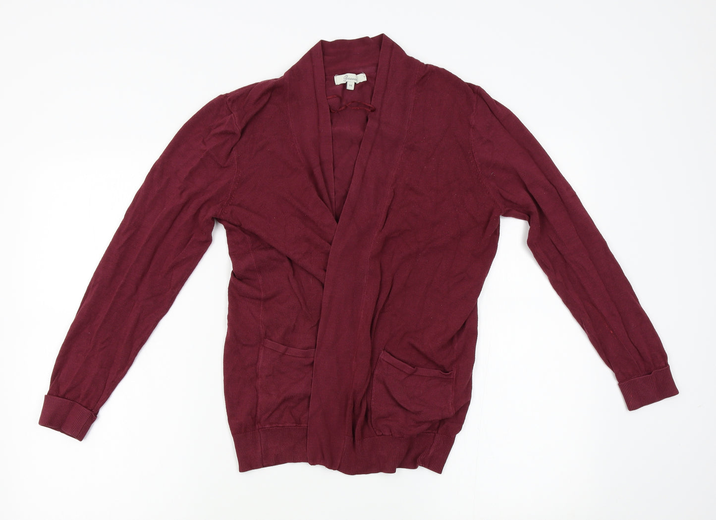 Peacocks Womens Red   Cardigan Jumper Size 14