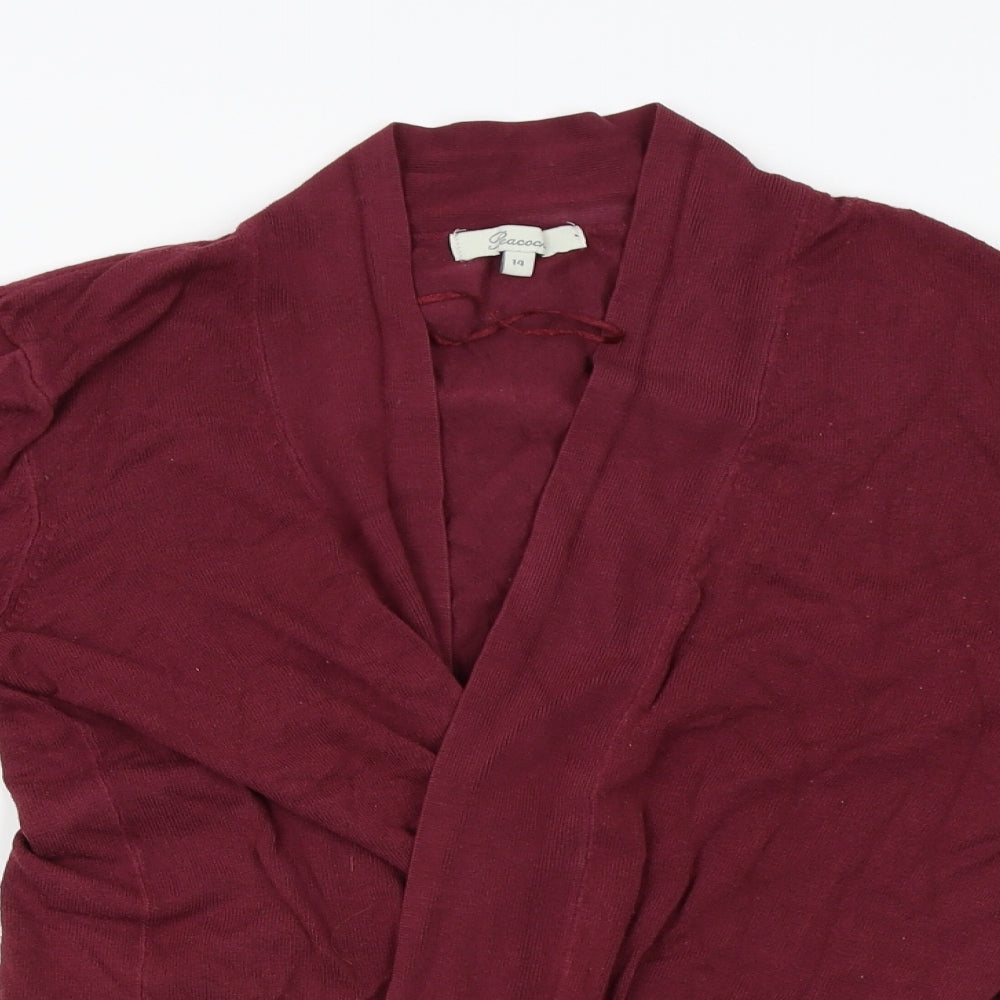 Peacocks Womens Red   Cardigan Jumper Size 14