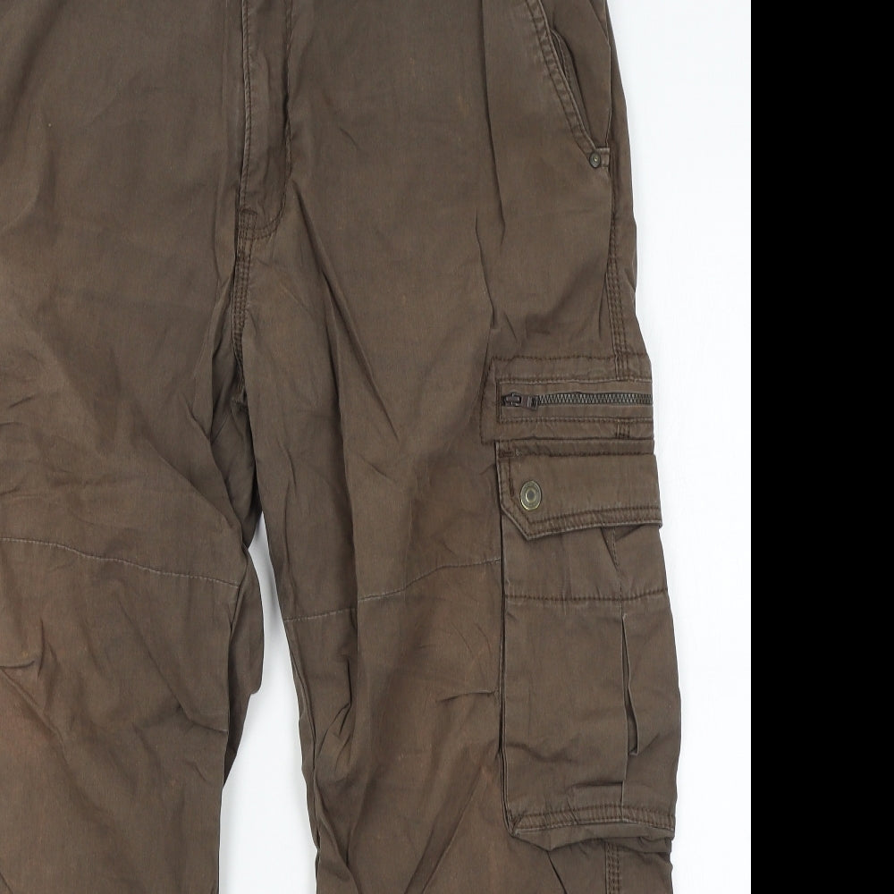 NEXT Mens Brown   Cargo Trousers Size 38 L28 in