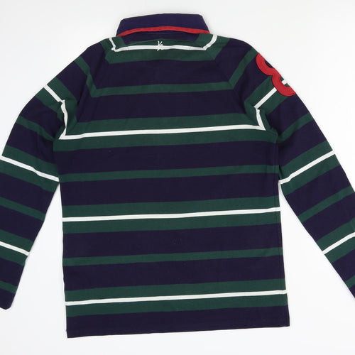 Kukri Mens Green Striped  Pullover Jumper Size M  - Leicester Tigers